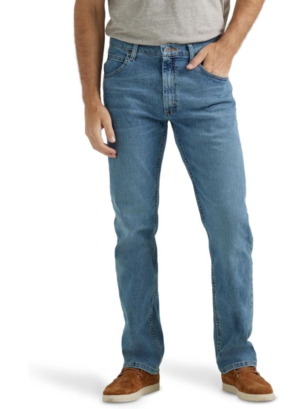 Classic 5-Pocket Regular Fit Flex Jeans for Men - Comfortable Everyday Denim